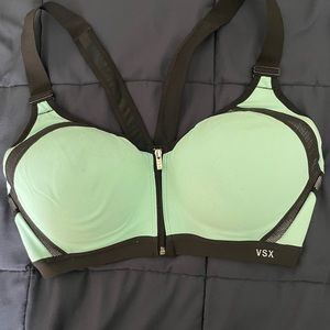 Victoria’s Secret sports bra. Front zip. Maximum support.